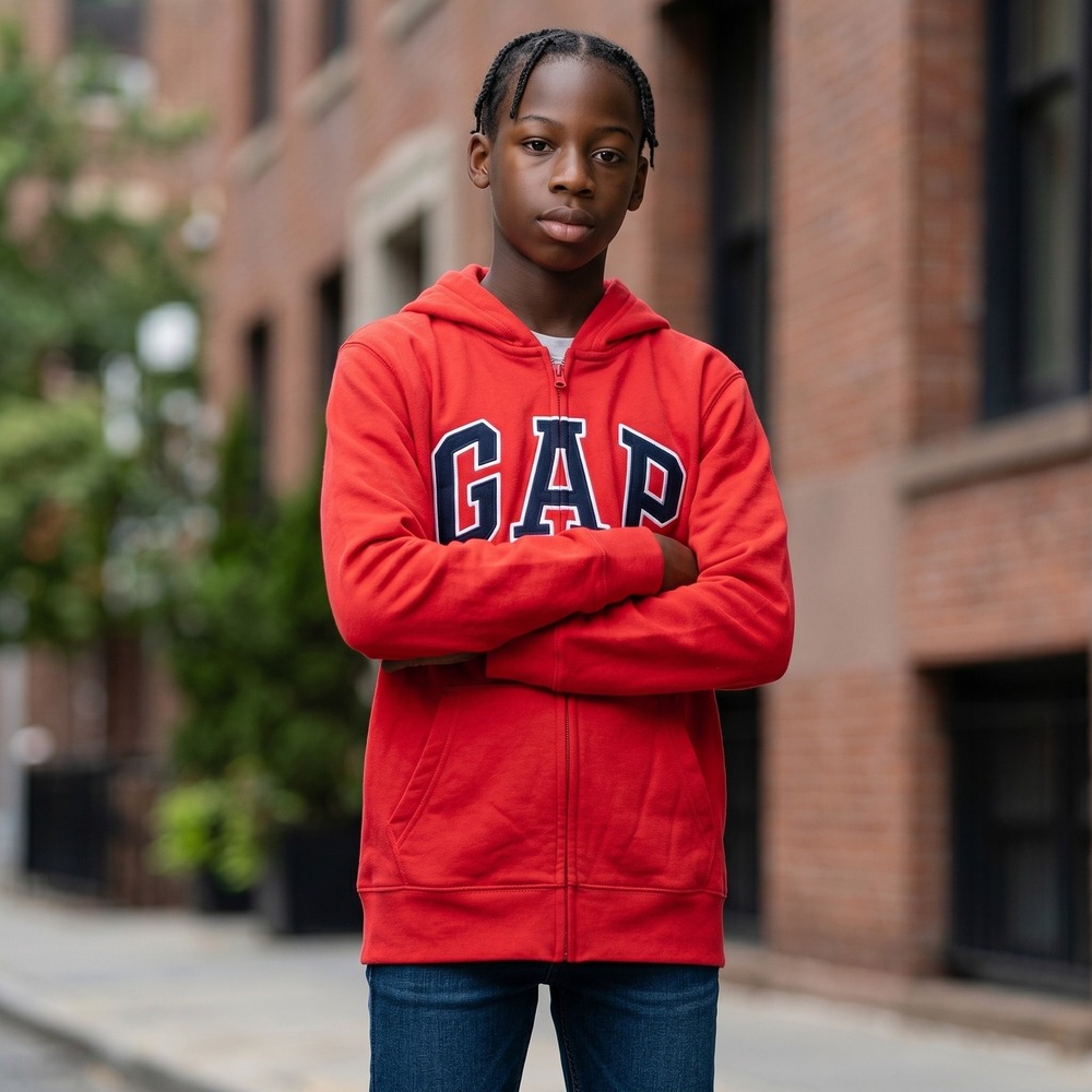 Gap Kids Arch Logo Full Zip Hoodie XL Red‎ Fleece Sweatshirt Boys Girls New